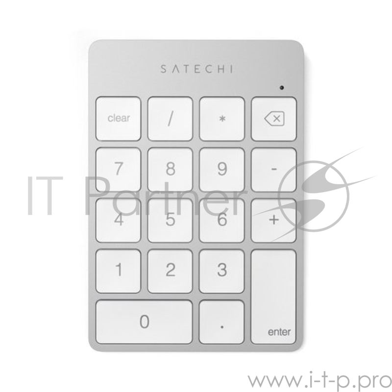 Беспроводной цифровой блок клавиатуры Satechi Aluminum Slim Keypad Numpad. Цвет серебристый.