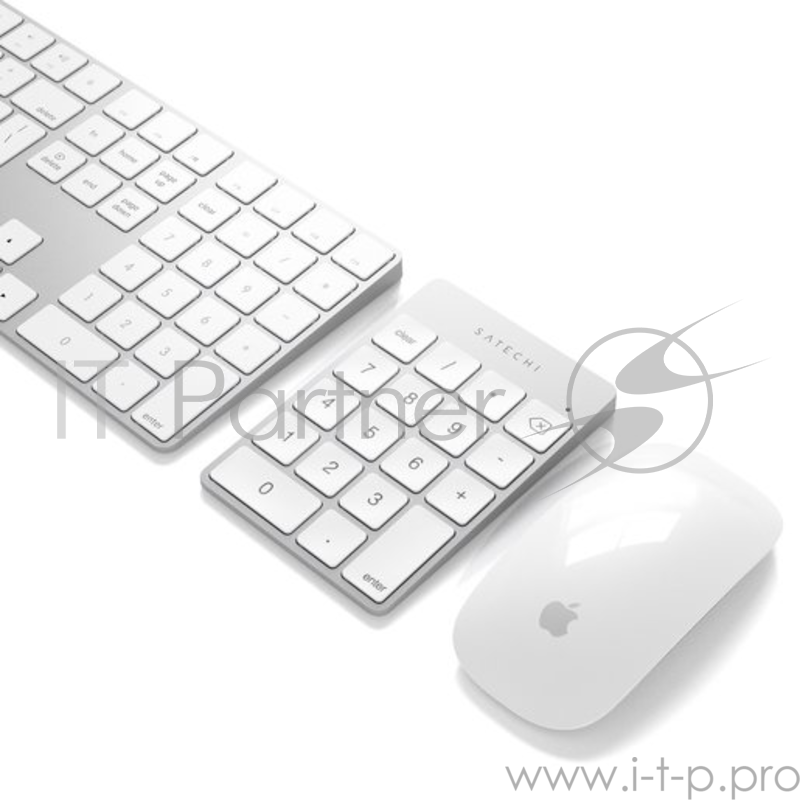 Беспроводной цифровой блок клавиатуры Satechi Aluminum Slim Keypad Numpad. Цвет серебристый.