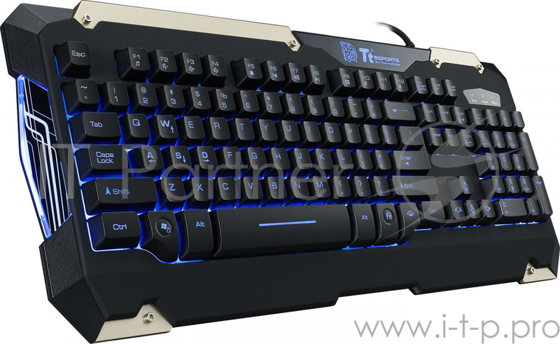Клавиатура + мышь Keyboard&Mouse Tt eSPORTS Commander Combo Black KB-CMC-PLBLRU-01 {комплект клавиатура/мышь, подсветка}
