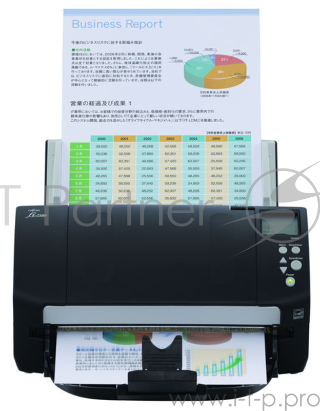 Сканер Fujitsu fi-7180, A4, 600x600dpi, с автоподатч., серо-черный (USB3.0)