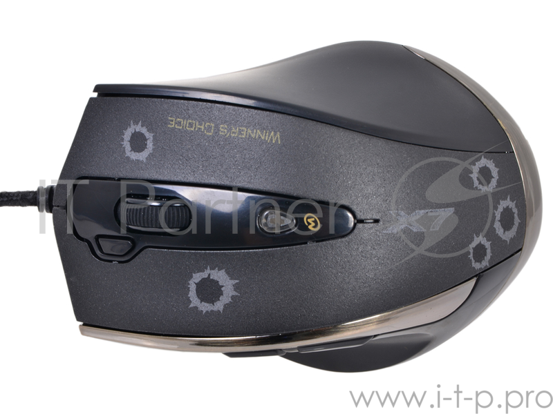 Мышь A4Tech F3 (Black) V-track, 400-3000dpi 5 mod, 7 кн, 160kb memory, 30G/sec, 125-1000hz USB, key 3ms