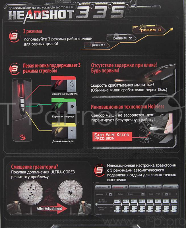 Мышь A4Tech Bloody V3 Gaming USB (Черный)