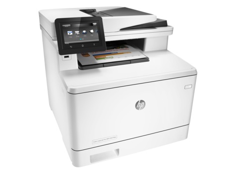 Цветное МФУ HP Color LaserJet Pro MFP M477fdn A4, лазерный, принтер + сканер + копир + факс, ЖК 4.3, серый (USB2.0, LAN)