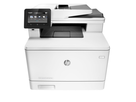Цветное МФУ HP Color LaserJet Pro MFP M477fdn A4, лазерный, принтер + сканер + копир + факс, ЖК 4.3, серый (USB2.0, LAN)
