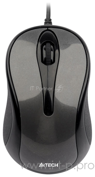 Мышь Проводная A4TECH N-350-1, USB (серый) 2+1 кл-кн, V-Track