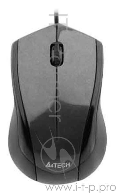 Мышь A4Tech N-400-1 (сер.глянец) USB, 2+1 кл.-кн.,провод.мышь