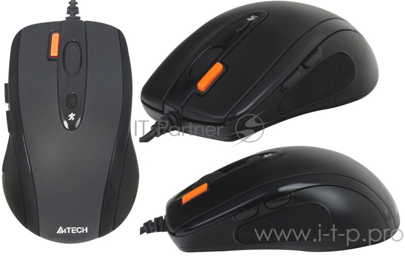 Мышь A4Tech N-70FX-1 (BLACK) USB, 4+1 кл.-кн.,провод.мышь
