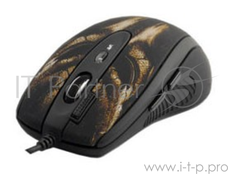 Мышь A4Tech XL-750BH (черный+корич.) USB, 6кн, 1кл-кн, 3600DPI