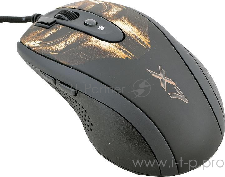 Мышь A4Tech XL-750BH (черный+корич.) USB, 6кн, 1кл-кн, 3600DPI