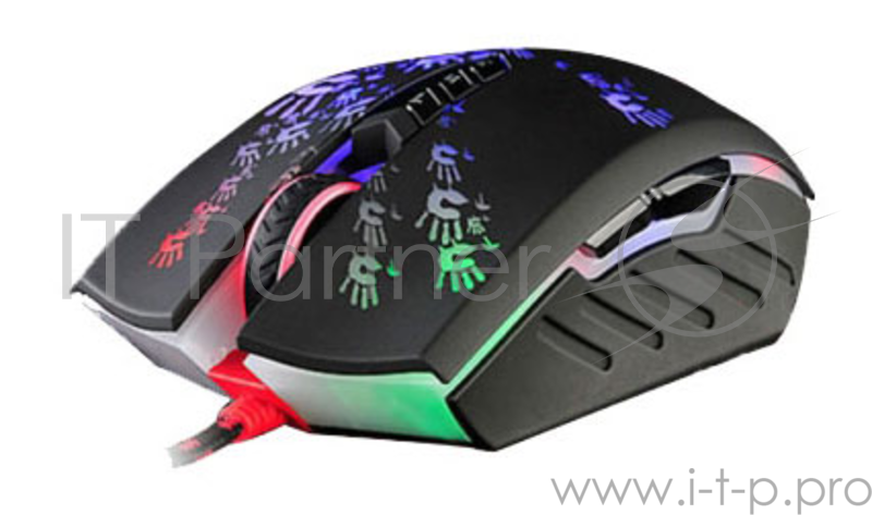 Мышь A4Tech Bloody A6 Blazing black Laser (4000dpi) USB Gaming (8but)