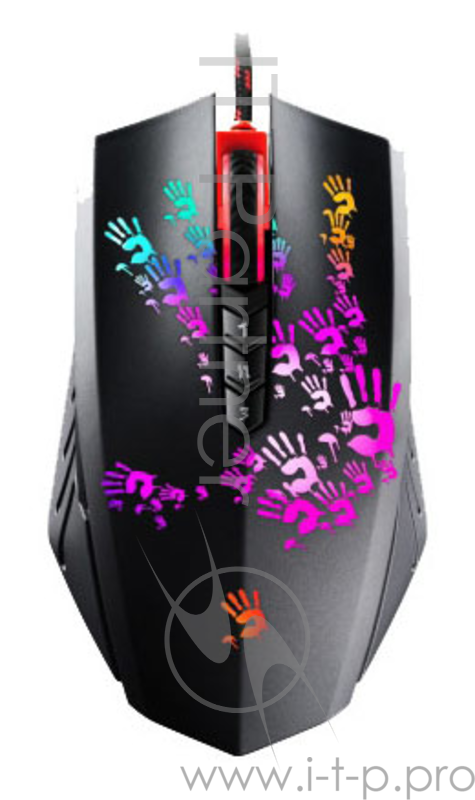 Мышь A4Tech Bloody A6 Blazing black Laser (4000dpi) USB Gaming (8but)