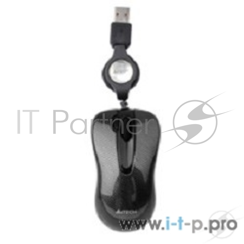 Мышь A4Tech N-60F-1 (черный) USB, 3+1 кл.-кн.,провод.мышь