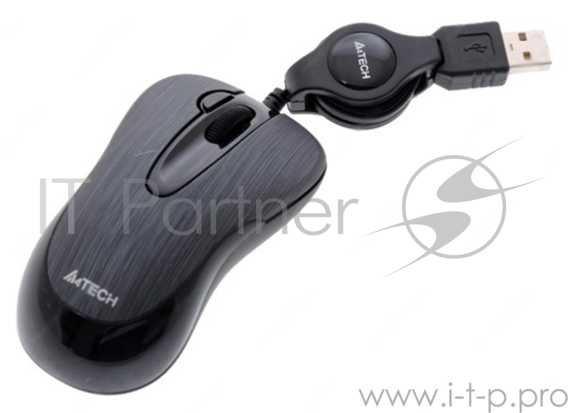Мышь A4Tech N-60F-1 (черный) USB, 3+1 кл.-кн.,провод.мышь