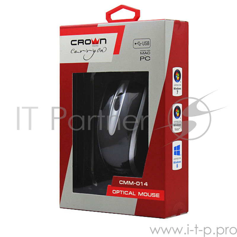Мышь CROWN CMM-014 black&red CM000000293 Мышь