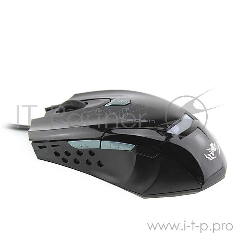 Мышь CROWN Gaming CMXG-1100BLAZE Black (2400 dpi, красная подсветка, 6 кнопок)
