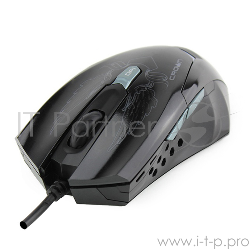 Мышь CROWN Gaming CMXG-1100BLAZE Black (2400 dpi, красная подсветка, 6 кнопок)
