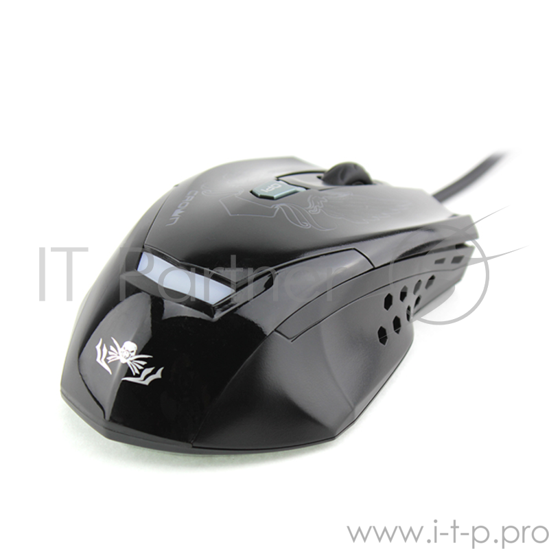 Мышь CROWN Gaming CMXG-1100BLAZE Black (2400 dpi, красная подсветка, 6 кнопок)