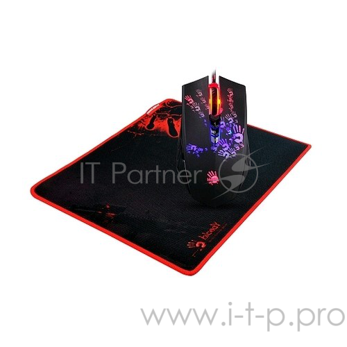 Мышь игровая A4Tech Bloody A6081 / USB Gaming / Wired / 7 кнопок / 4000dpi / Black (в комплекте коврик B-081)