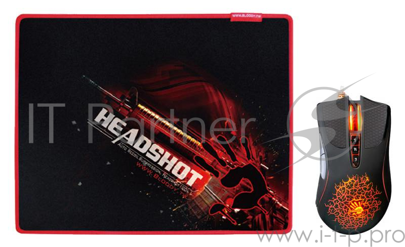 Мышь A4 Bloody A9071 черный оптическая (4000dpi) USB2.0 игровая (7but)