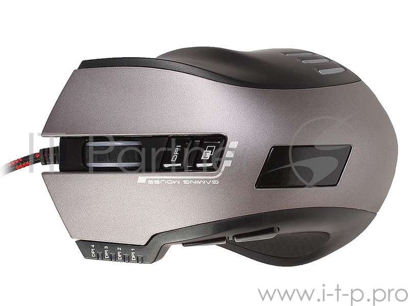 Мышь проводная Jet.A CRATUS JA-GH22 USB {Проводная игровая мышь, 500-3000dpi, 7 программ. кнопок + кнопка перекл. профилей + запись макросов, LED-подсветка, кабель 1.8м}