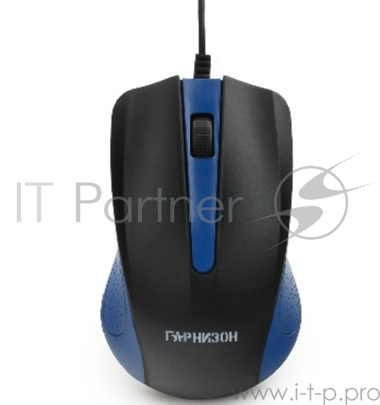 Мышь Гарнизон GM-105B, USB, чип- Х, синий, 800 DPI, 2кн.+колесо-кнопка