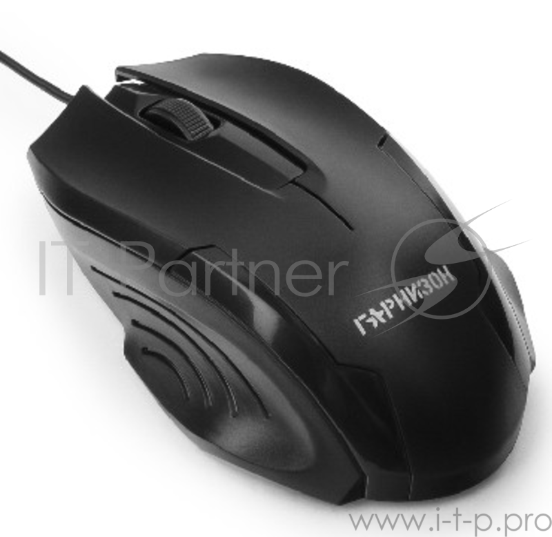 Мышь Гарнизон GM-110, USB, чип- Х, черный, 800 DPI, 2кн.+колесо-кнопка
