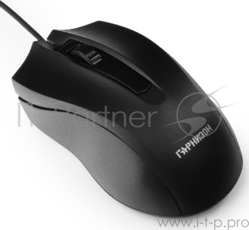 Мышь Гарнизон GM-115, USB, чип- Х, черный, 800 DPI, 2кн.+колесо-кнопка