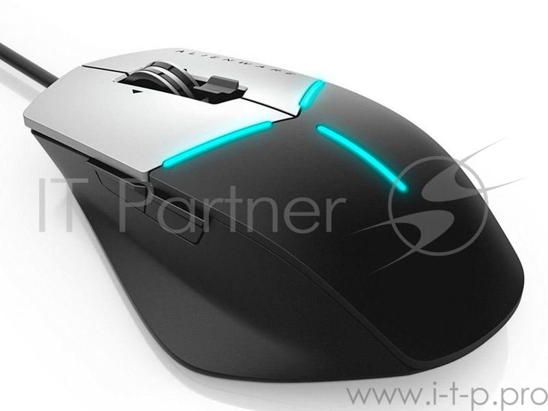 Мышь Dell AW558 Alienware Core Gaming серый/черный оптическая (5000dpi) USB игровая для ноутбука (9but)