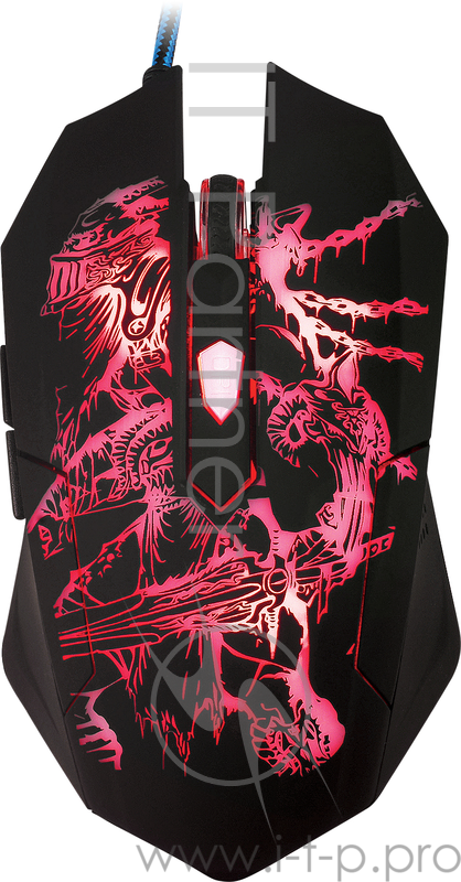 Мышь Qumo Warrior M06, проводная, оптическая, 800/1200/1600/2400 dpi