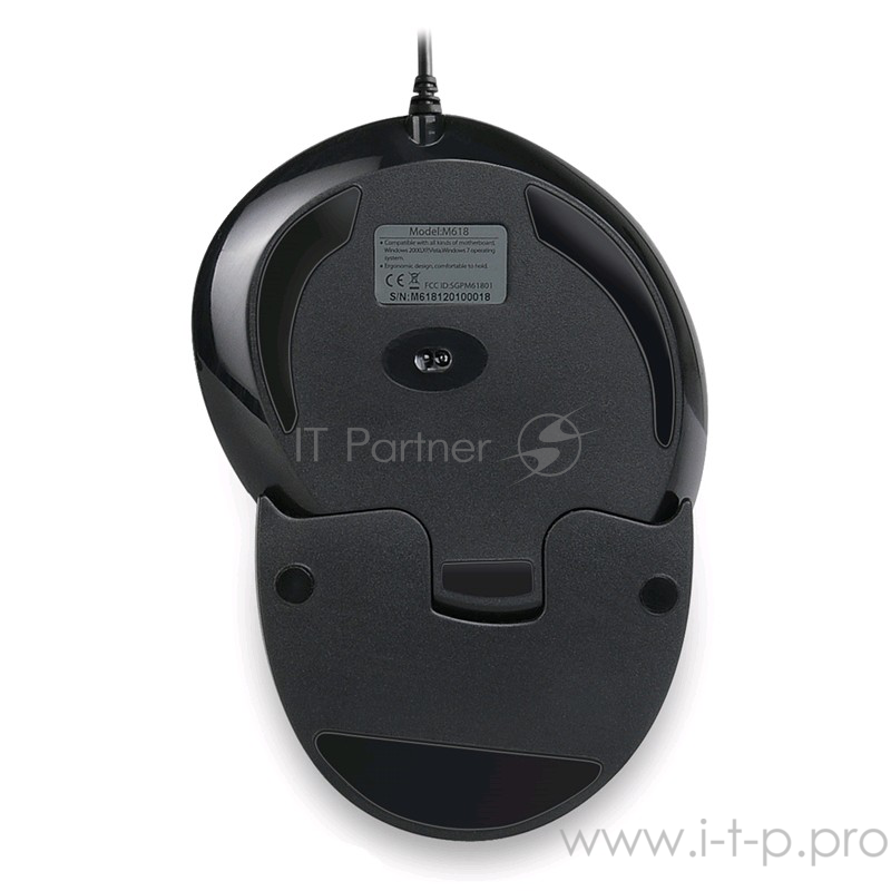 Мышь вертикальная Delux KM-618BU / USB / 800-2400 dpi