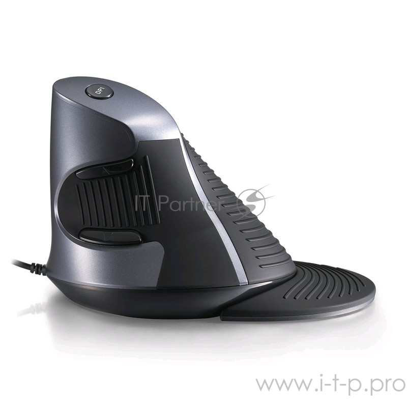 Мышь вертикальная Delux KM-618BU / USB / 800-2400 dpi