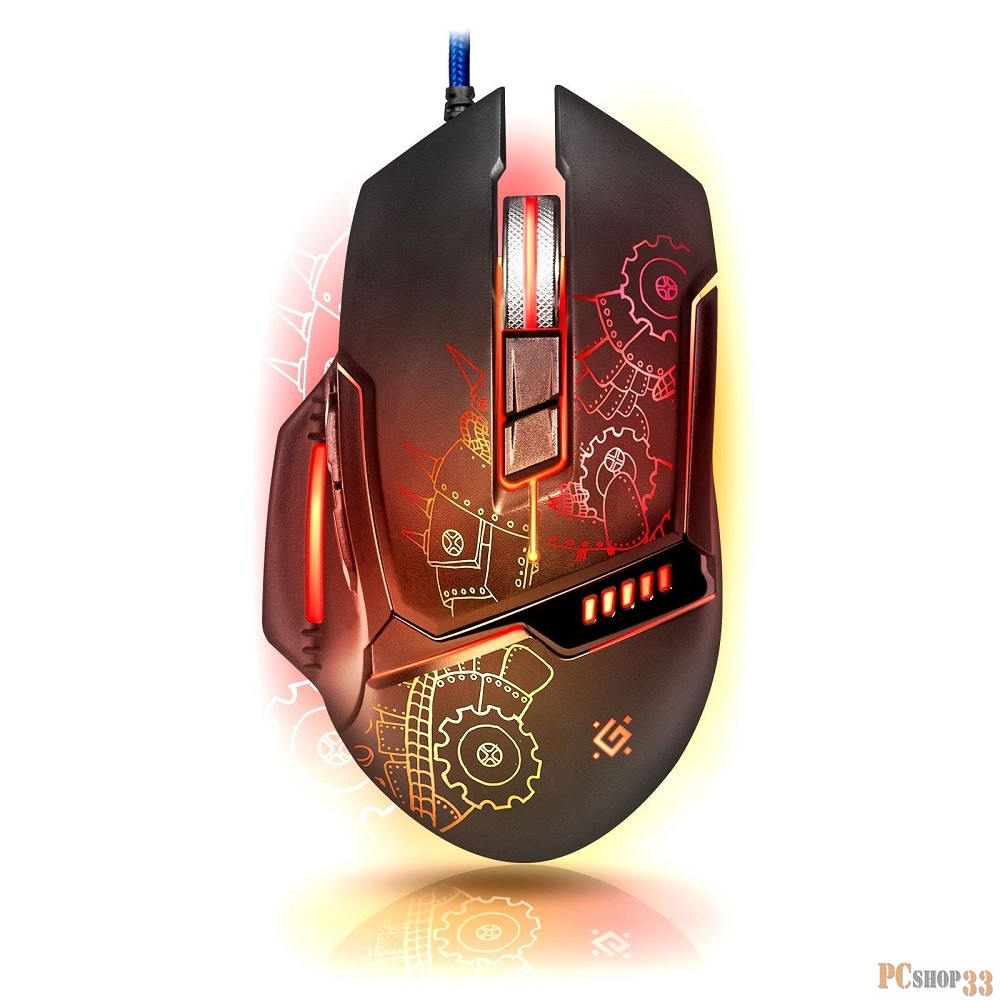 Мышь проводная игровая Defender Kill'em All GM-480L оптика,8кнопок,1200-3200dpi (52480)