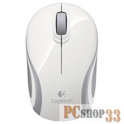 Мышь Logitech Mini M187 белый/серый оптическая (1000dpi) беспроводная USB для ноутбука (2but)