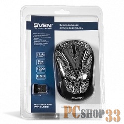 Мышь SVEN RX-360 Art Wireless (RTL) USB 2btn+Roll