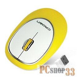Мышь CROWN CMM-931W, yellow CM000001188{беспроводная, оптическая,1000dpi, USB, 3 кн-ки}
