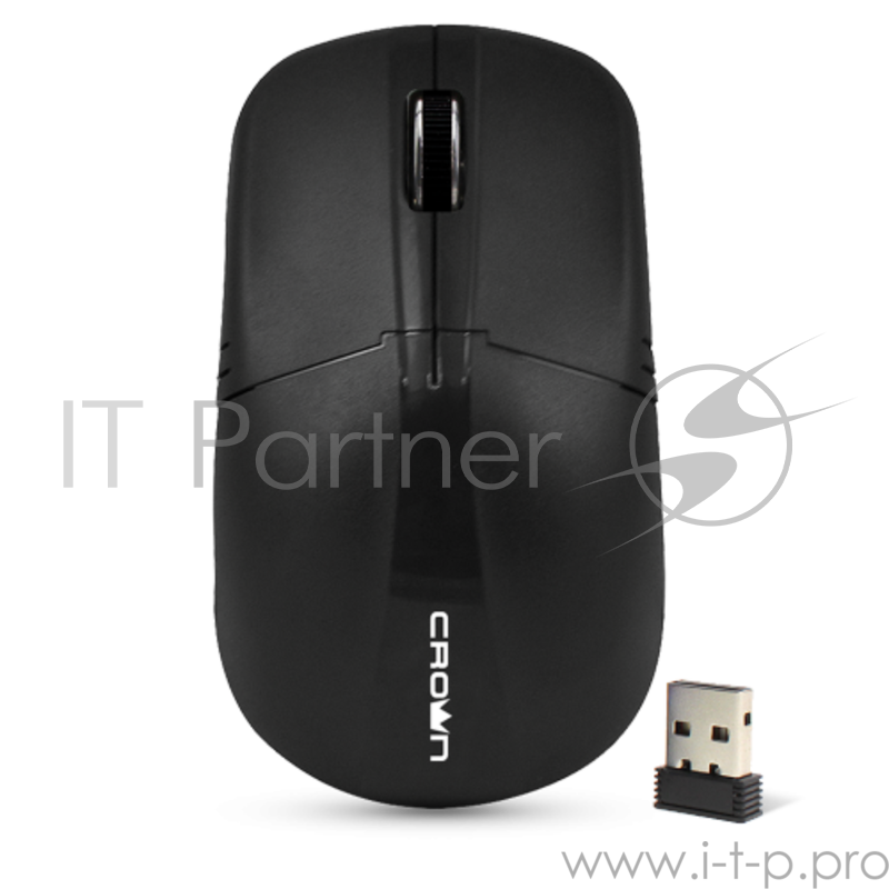 Беспроводная мышь CROWN CMM-932W (3 кнопки 1000DPI Нано ресивер,2.4ГГц Soft-touch пластик, питание АА (в комплекте) ,Plug & Play)