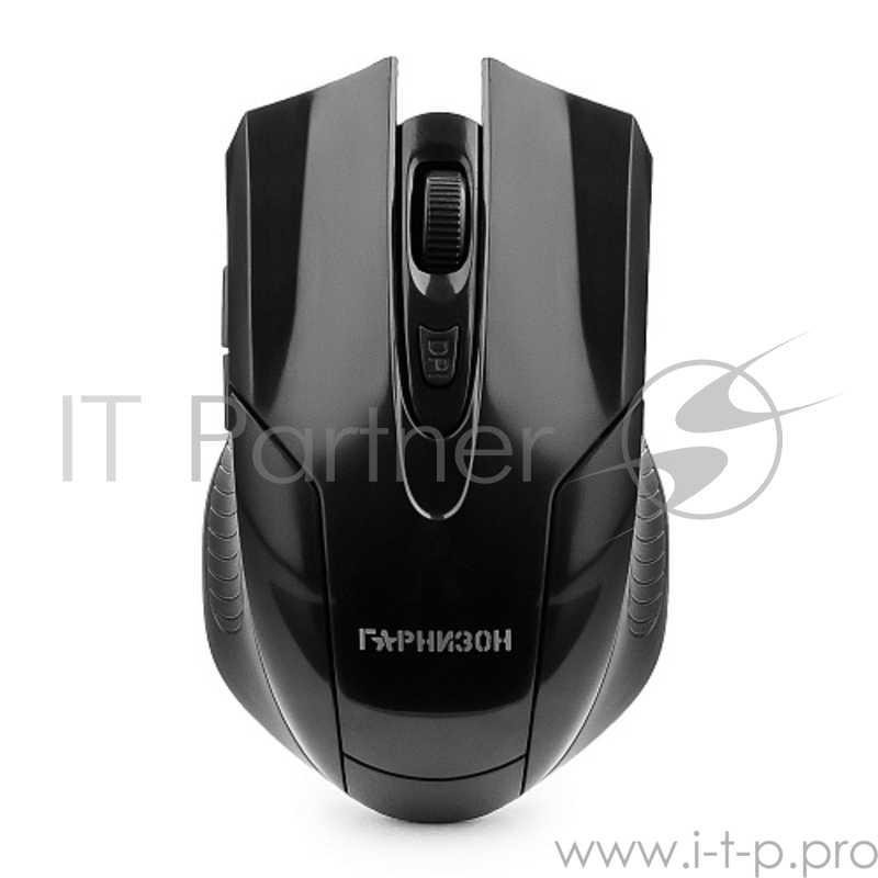 Мышь беспров. Гарнизон GMW-410, чип X2, черный, 1600 DPI, 5 кн.+ колесо-кнопка
