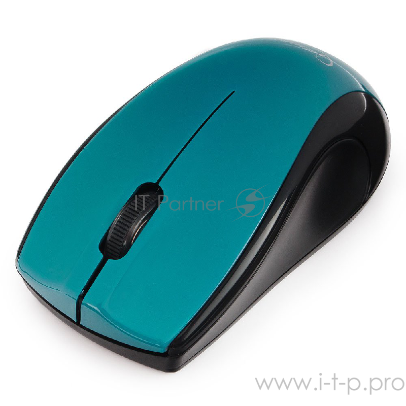Мышь беспроводная Gembird MUSW-320-B, 2.4ГГц, голубой, 2 кнопки+колесо-кнопка, 1000 DPI, батарейки в комплекте, блистер