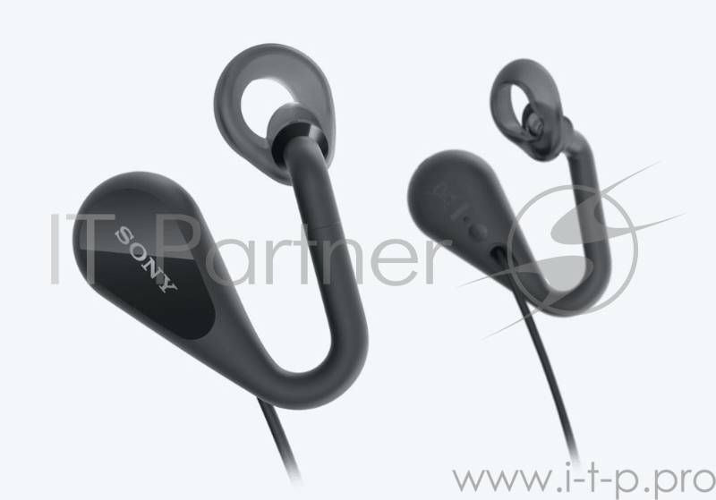 Стереогарнитура Sony Стереогарнитура с технологией открытого звука, пультом Д.У., поддержкой Android и iOS, цвет черный