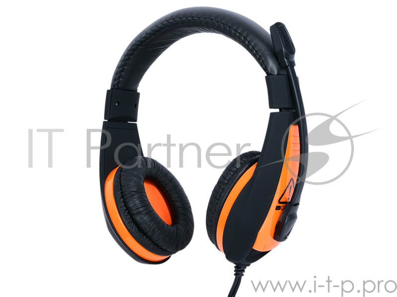 Гарнитура проводная Canyon, Черный/Оранжевый CND-SGHS1