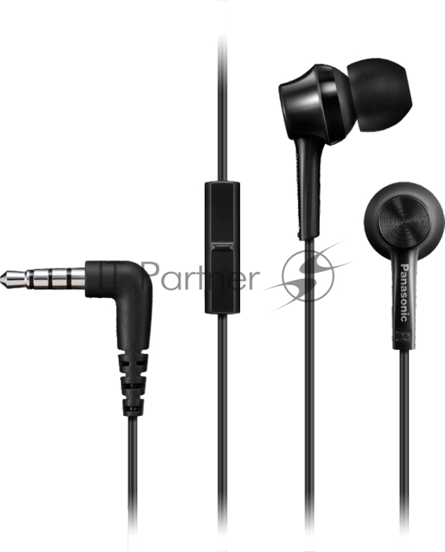 Наушники Panasonic Наушники Panasonic/ внутриканальные 10-24000Гц 1.2м 3.5мм 98дБ микрофон черные