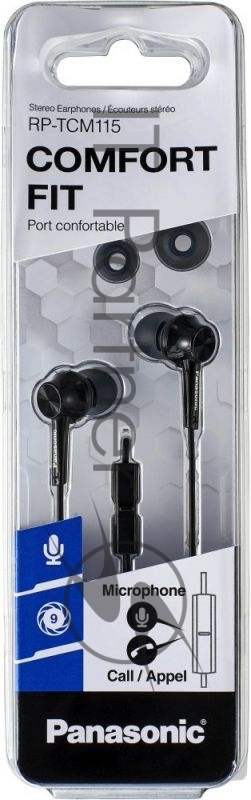 Наушники Panasonic Наушники Panasonic/ внутриканальные 10-24000Гц 1.2м 3.5мм 98дБ микрофон черные