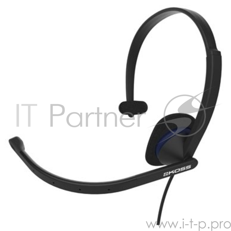 Гарнитура KOSS CS-195 black (подвижный микрофон , 2,4м) Проводные / Накладные с микрофоном / Черный / 20 Гц - 22 кГц / 102 дБ / Одностороннее / Mini-j