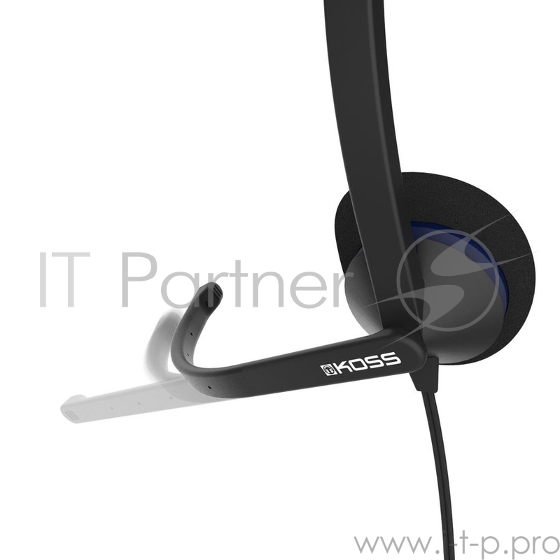 Гарнитура KOSS CS-195 black (подвижный микрофон , 2,4м) Проводные / Накладные с микрофоном / Черный / 20 Гц - 22 кГц / 102 дБ / Одностороннее / Mini-j