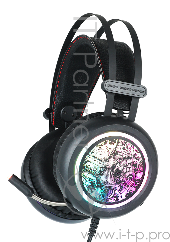 Гарнитура Qumo Triumph GHS 0014, стереогарнитура, RGB подсветка, USB+2*3,5 jacks