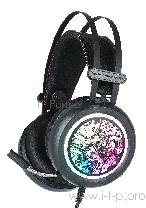 Гарнитура Qumo Triumph GHS 0014, стереогарнитура, RGB подсветка, USB+2*3,5 jacks