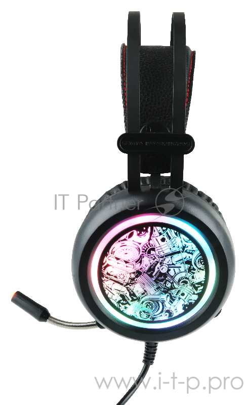 Гарнитура Qumo Triumph GHS 0014, стереогарнитура, RGB подсветка, USB+2*3,5 jacks