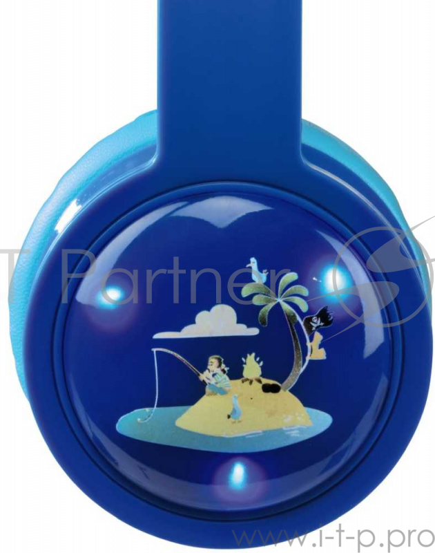 Наушники мониторы Hama Blink`n Kids 1.2м голубой проводные (оголовье)