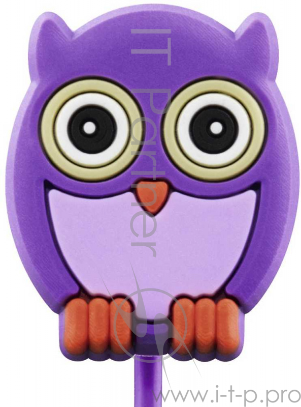 Наушники вкладыши Hama Owl 1.2м фиолетовый проводные (оголовье)