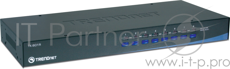 Переключатель KVM TRENDNet TK-801R 8-ми портовый стоечный коммутатор КВМ